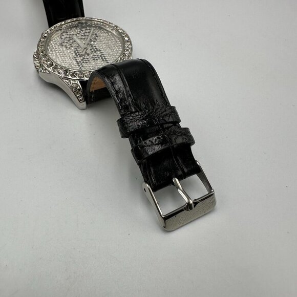 Saint James Watch Women Skull Head Dial Rhinestone Large Dial 42MM New Battery - Picture 4 of 13